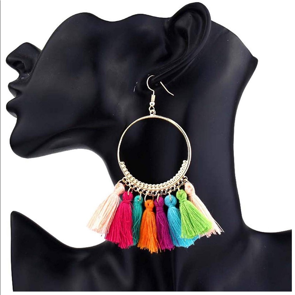 🌟HP x2!🌟 🆕 NWT Fringe Hoop Earrings